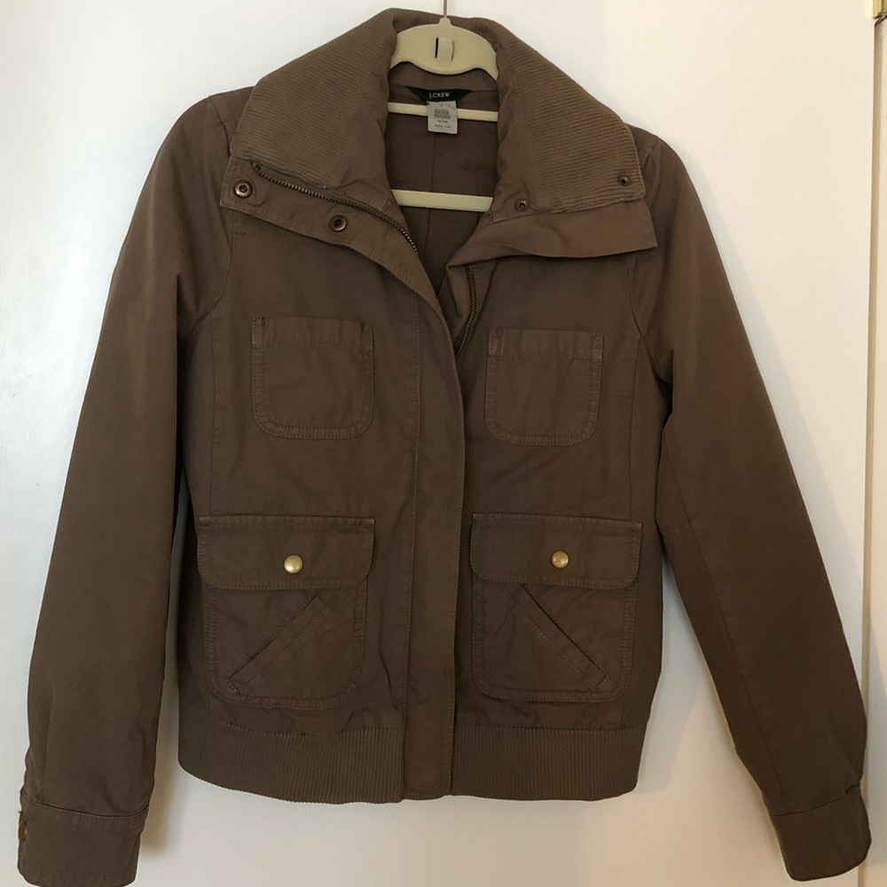 J. Crew forest green cargo jacket